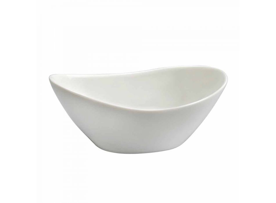 Dîner en porcelaine blanche ou service de plats de service - Nalah Viadurini