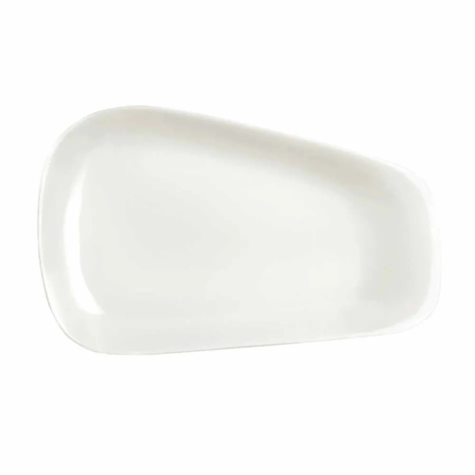 Dîner en porcelaine blanche ou service de plats de service - Nalah Viadurini