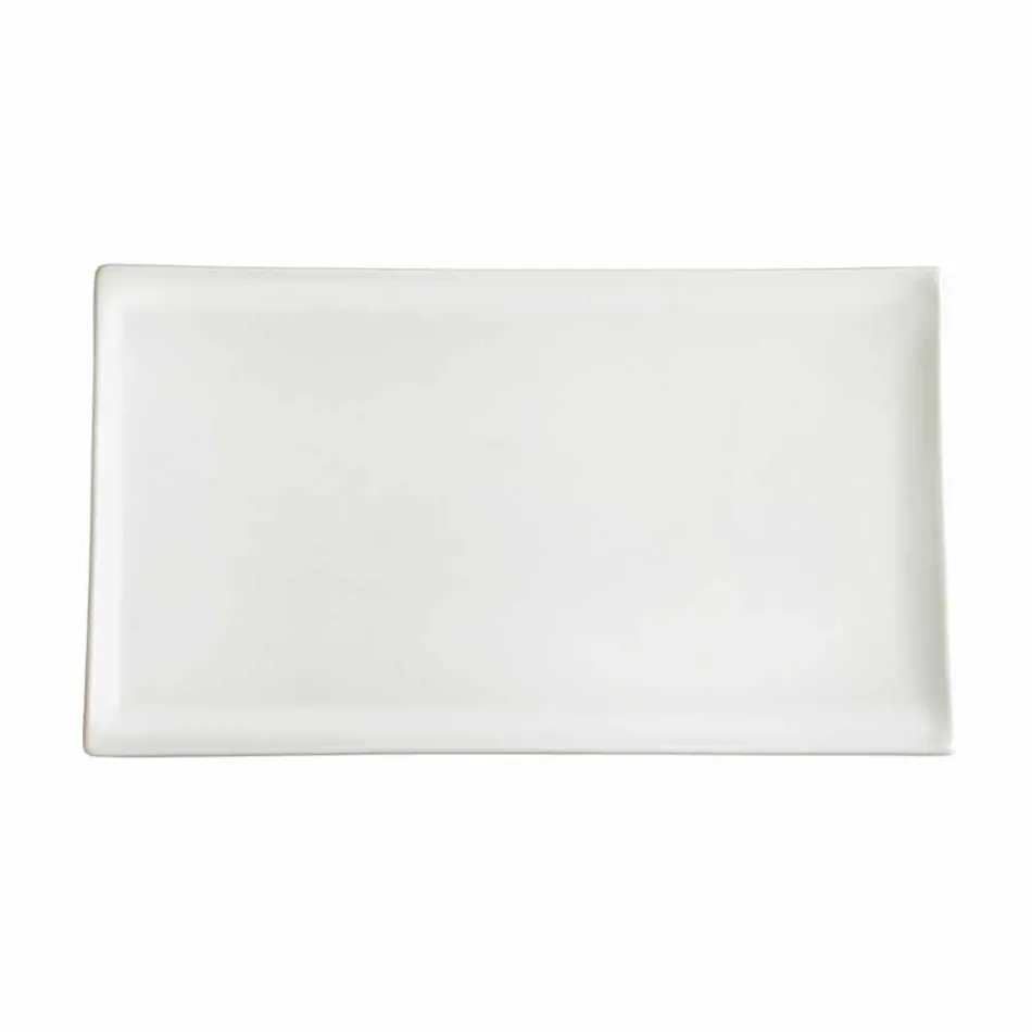 Dîner en porcelaine blanche ou service de plats de service - Nalah Viadurini