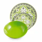 Service de Plats Ethniques en Porcelaine et Grès Coloré et Moderne 18 Pièces - Fès Viadurini