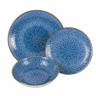 Service de vaisselle en dur gris dolomite, bleu clair ou bleu 18 pièces - Arabe Viadurini