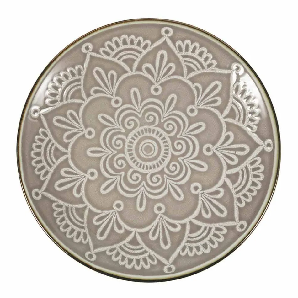 Service de vaisselle en dur gris dolomite, bleu clair ou bleu 18 pièces - Arabe Viadurini