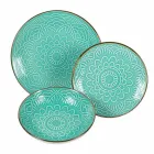 Service de vaisselle en dur gris dolomite, bleu clair ou bleu 18 pièces - Arabe Viadurini