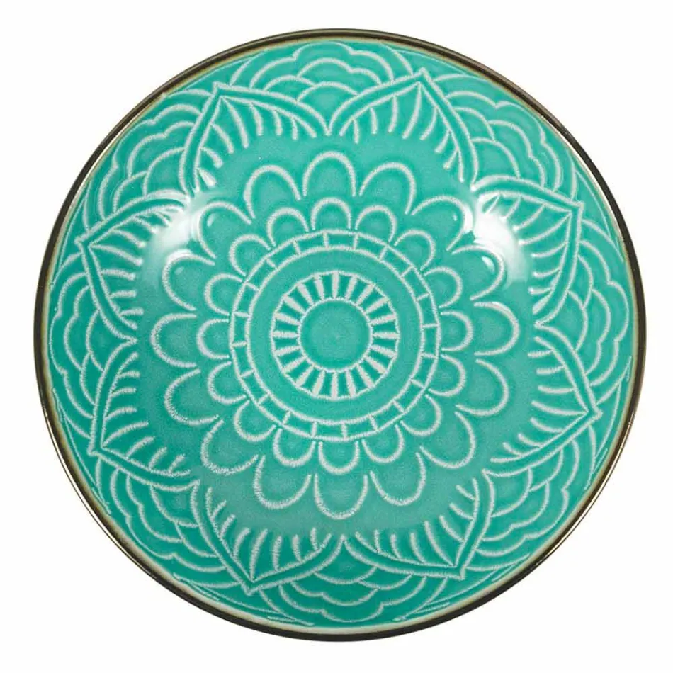 Service de vaisselle en dur gris dolomite, bleu clair ou bleu 18 pièces - Arabe Viadurini