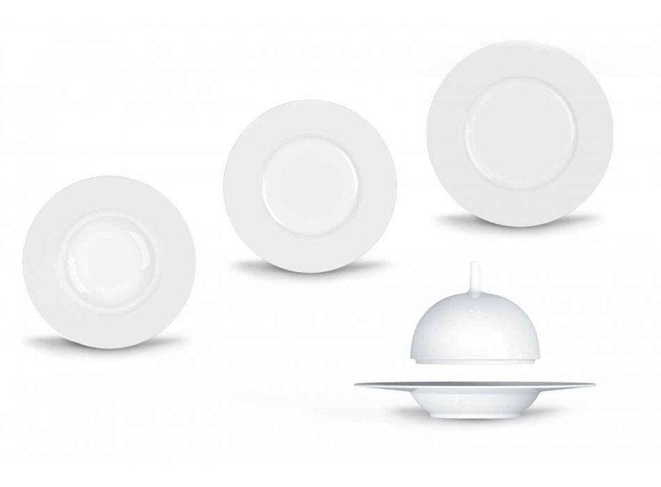 Service Assiettes Porcelaine 18 Pièces Mandala Gris – 6 Assiettes Plates, 6 Creuses, 6 à Dessert