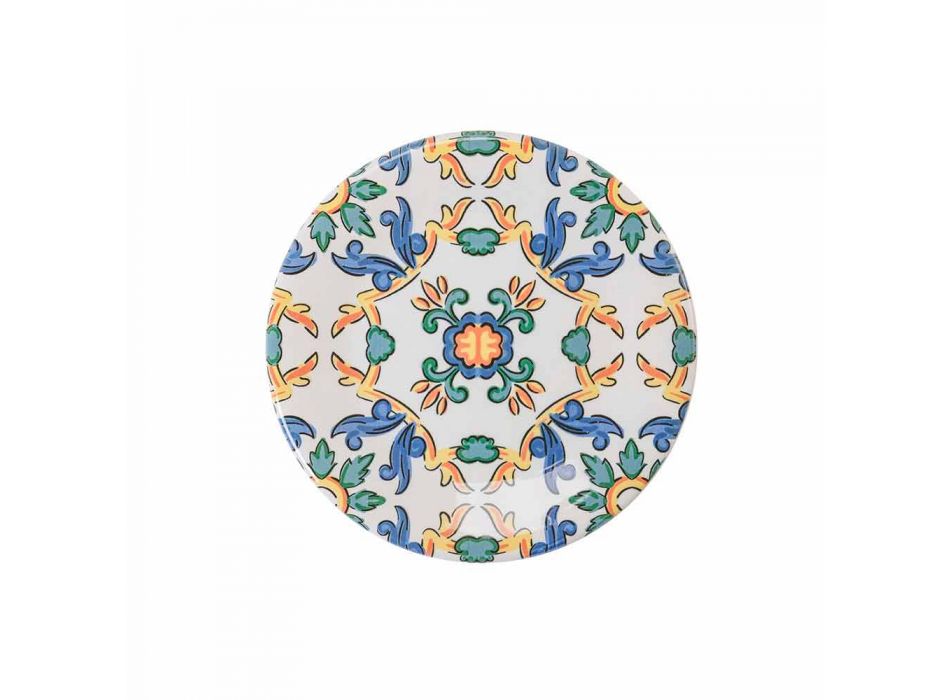 Ensemble de vaisselle moderne en céramique colorée, 18 pièces complètes - Abatellis Viadurini