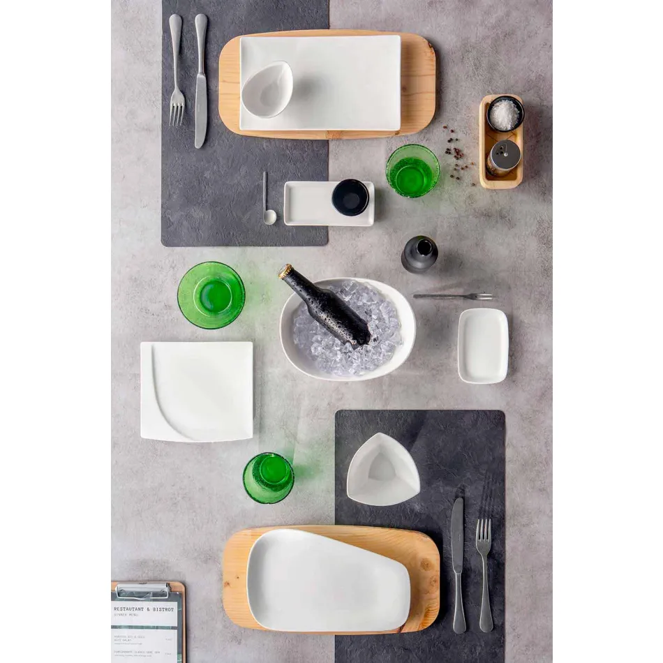 Assiette à dîner ou assiettes en porcelaine 14 pièces - Nalah Viadurini