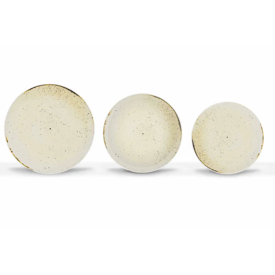 Service d'assiettes à dîner en porcelaine 18 pièces colorées et modernes - Rurolo Viadurini