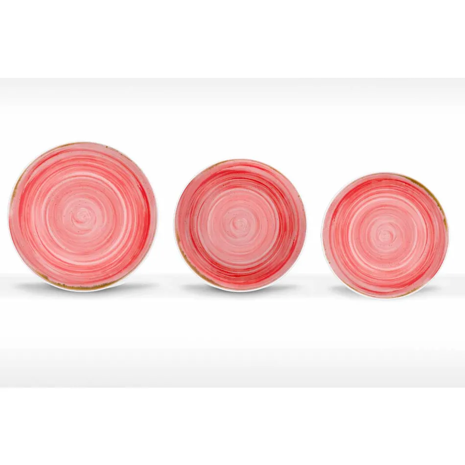 Service d'assiettes à dîner en porcelaine 18 pièces colorées et modernes - Rurolo Viadurini