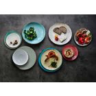 Service d'assiettes à dîner en porcelaine 18 pièces colorées et modernes - Rurolo Viadurini