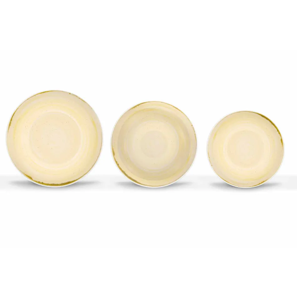 Service d'assiettes à dîner en porcelaine 18 pièces colorées et modernes - Rurolo Viadurini