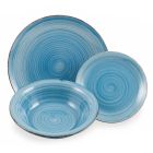 Service de vaisselle Blue Shades Vaisselle complète en grès 18 pièces - Abruzzo4 Viadurini