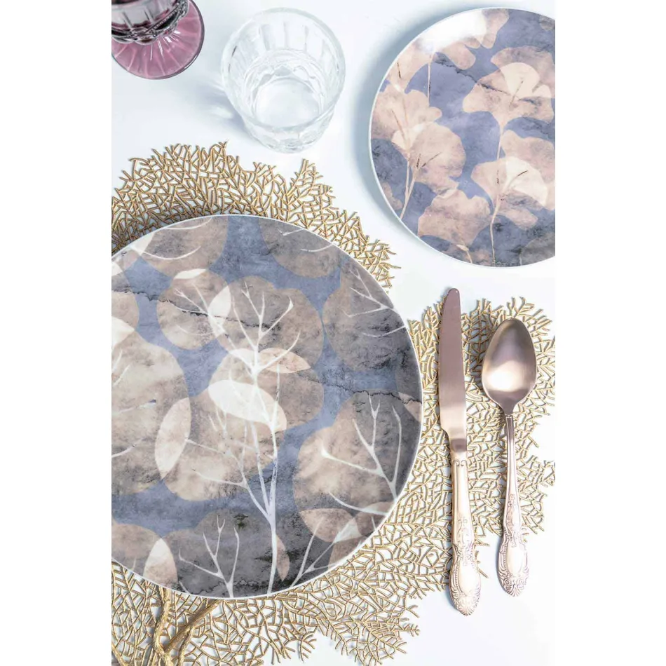 Ménagère Coloré En Acier Satiné Complet Design 24 Pièces - Fantaisie Viadurini