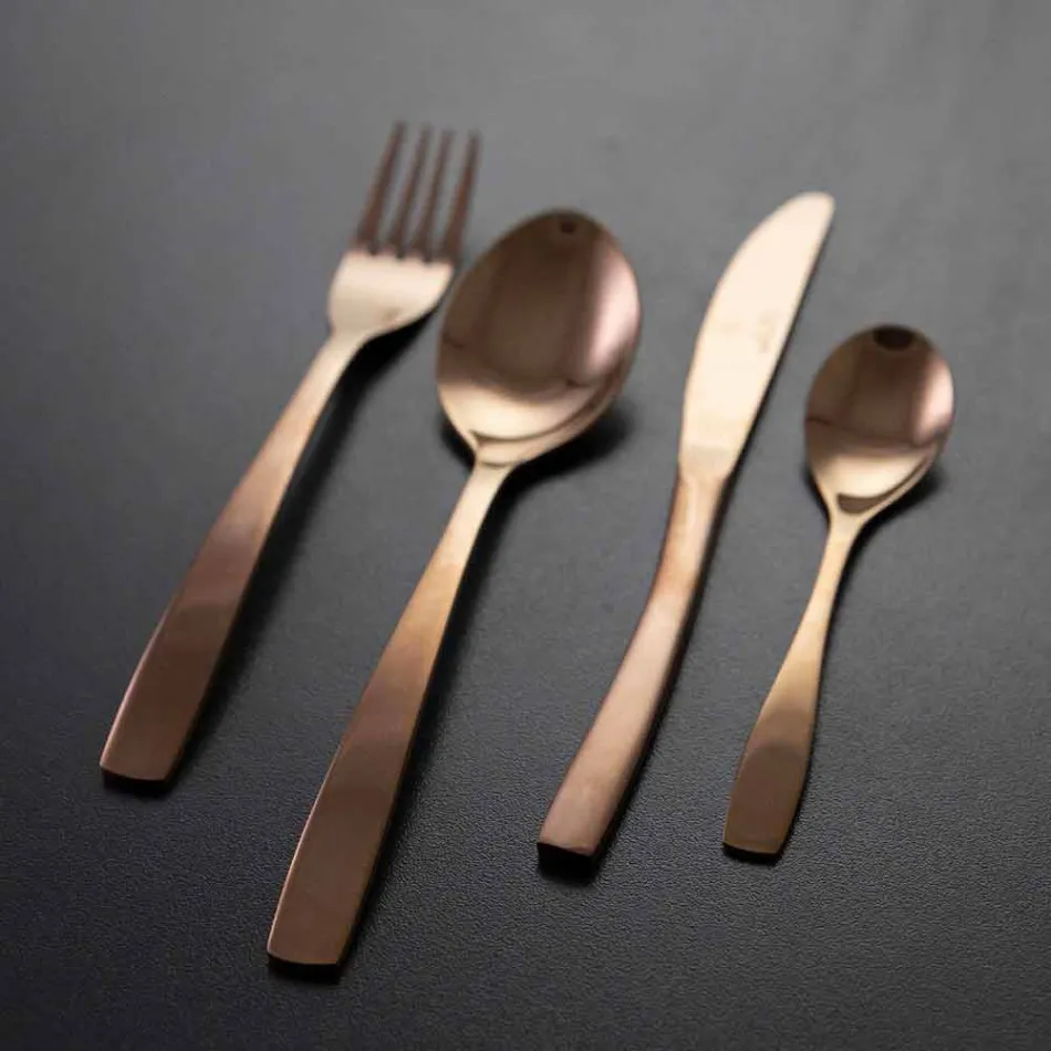 Ménagère de luxe en acier inoxydable 24 pièces - Wisconsinpos Viadurini