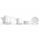 Service Tasses et Soucoupes avec Théière en Porcelaine et Pichet à Lait 14 Pièces - Arctique Viadurini