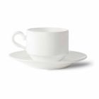 Service de tasses à cappuccino en porcelaine blanche 14 pièces de petit-déjeuner - Samantha Viadurini