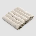 Service de serviettes élégant en lin avec bord plié, 6 pièces colorées - Onestini Viadurini