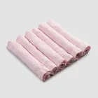 Service de serviettes élégant en lin avec bord plié, 6 pièces colorées - Onestini Viadurini