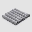 Service de serviettes élégant en lin avec bord plié, 6 pièces colorées - Onestini Viadurini