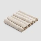Service de serviettes élégant en lin avec bord plié, 6 pièces colorées - Onestini Viadurini