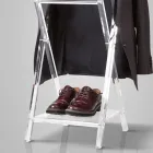 Valet de Chambre Pliant en Cristal Acrylique Transparent - Stecla Viadurini