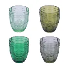 Coffret de 12 Verres à Eau 265 ml en Verre à Décor Arabesque - Arabe Viadurini