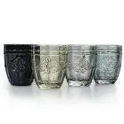 Coffret de 12 Verres à Eau 265 ml en Verre à Décor Arabesque - Arabe Viadurini