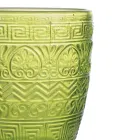 Coffret de 12 verres à eau 300 ml en verre coloré et travail en relief - Sirène Viadurini