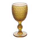 Coffret de 12 Gobelets 210 ml en Verre Coloré et Travail en Relief - Coucher de Soleil Viadurini