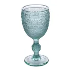 Coffret de 12 Gobelets 210 ml en Verre Coloré et Travail en Relief - Coucher de Soleil Viadurini