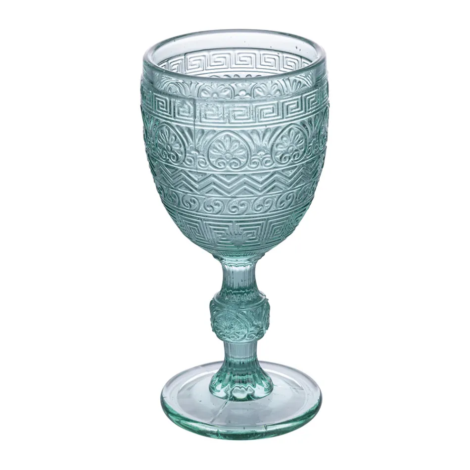 Coffret de 12 Gobelets 210 ml en Verre Coloré et Travail en Relief - Coucher de Soleil Viadurini