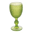 Coffret de 12 Gobelets 210 ml en Verre Coloré et Travail en Relief - Coucher de Soleil Viadurini