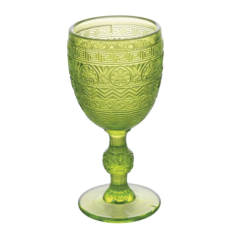 Coffret de 12 Gobelets 210 ml en Verre Coloré et Travail en Relief - Coucher de Soleil Viadurini