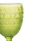 Coffret de 12 Gobelets 210 ml en Verre Coloré et Travail en Relief - Coucher de Soleil Viadurini