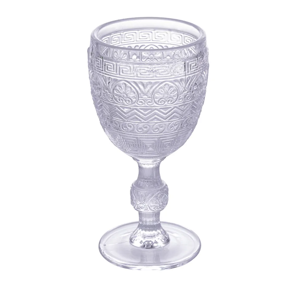 Coffret de 12 Gobelets 210 ml en Verre Coloré et Travail en Relief - Coucher de Soleil Viadurini