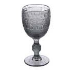 Coffret de 12 Gobelets 210 ml en Verre Coloré et Travail en Relief - Coucher de Soleil Viadurini