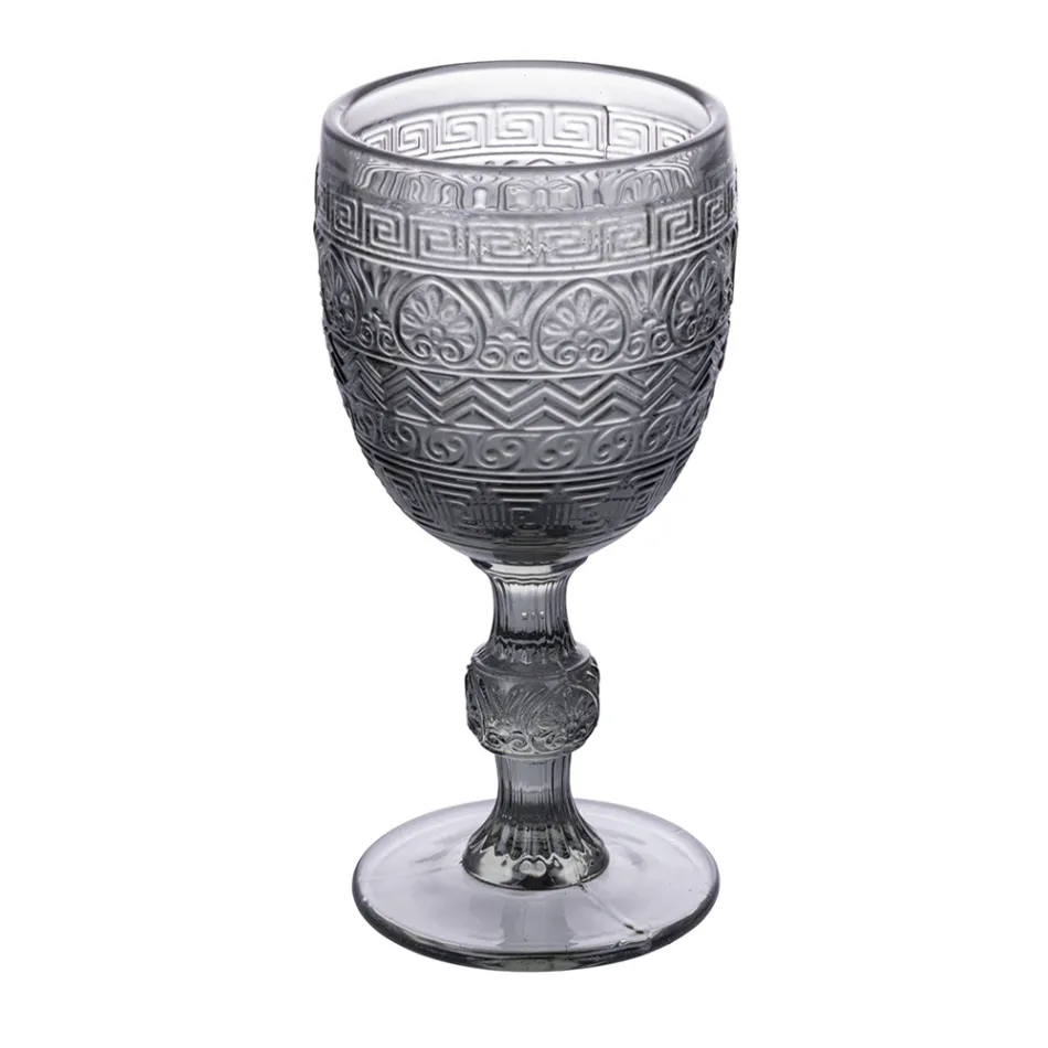 Coffret de 12 Gobelets 210 ml en Verre Coloré et Travail en Relief - Coucher de Soleil Viadurini