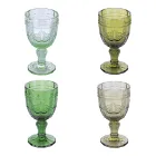 Set de 12 Gobelets en Verre 265 ml à Décor Arabesque - Arabe Viadurini