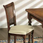 Ensemble de 2 chaises en noyer et tissu avec pieds tournés, fabriquées en Italie - Biotite Viadurini