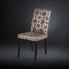 Septembre 2 fauteuils modernes avec des jambes de bois en noir Audrey Viadurini