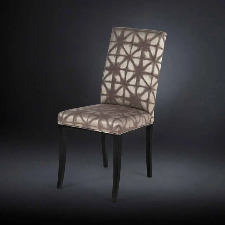 Septembre 2 fauteuils modernes avec des jambes de bois en noir Audrey Viadurini
