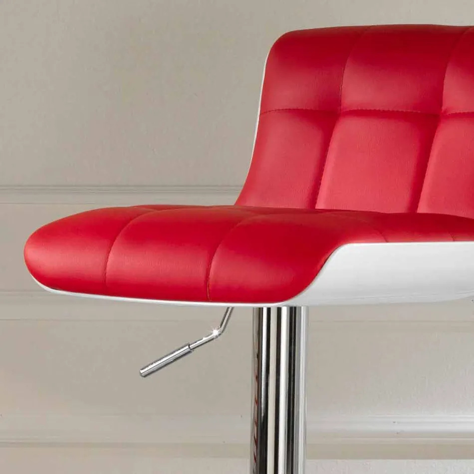 Septembre 2 tabourets design rembourrés, réglables en hauteur Ida Viadurini