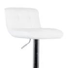 Ensemble de 2 tabourets rembourrés design Ida, hauteur réglable Viadurini