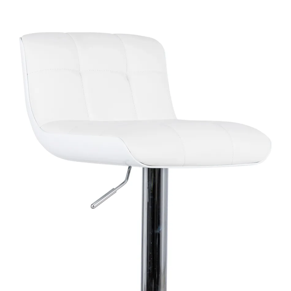 Ensemble de 2 tabourets rembourrés design Ida, hauteur réglable Viadurini