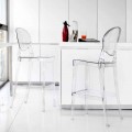 Tabouret en polycarbonate transparent de design Bosa