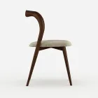 Ensemble de 4 chaises de salle à manger élégantes en bois massif, fabriquées en Italie - Numa Viadurini
