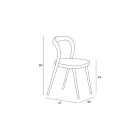 Ensemble de 4 chaises de salle à manger élégantes en bois massif, fabriquées en Italie - Numa Viadurini