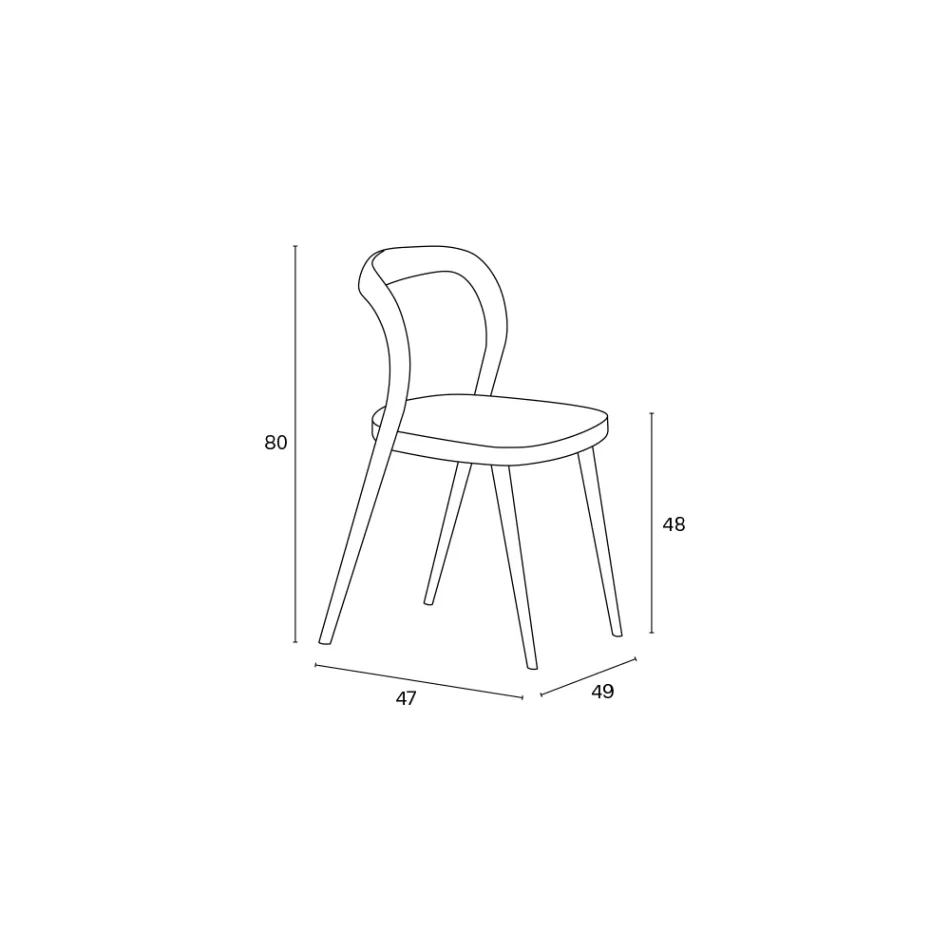 Ensemble de 4 chaises de salle à manger élégantes en bois massif, fabriquées en Italie - Numa Viadurini
