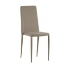 Ensemble de 4 chaises modernes en similicuir blanc, gris ou gris tourterelle - Dora Viadurini