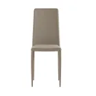 Ensemble de 4 chaises modernes en similicuir blanc, gris ou gris tourterelle - Dora Viadurini